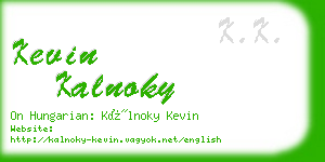 kevin kalnoky business card